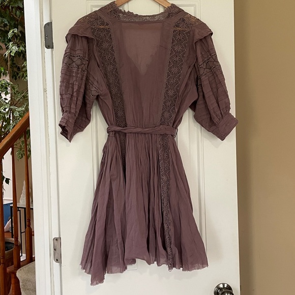 Free People Sydney Lace Pintucked Dress - Picture 3 of 8